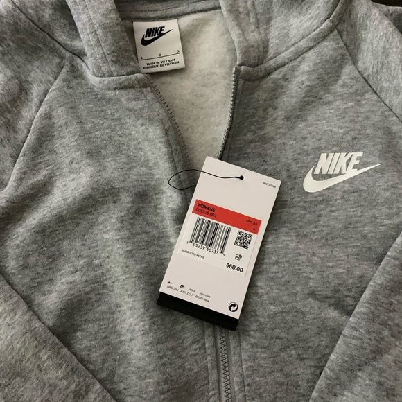 NIKE Sportswear Essential 1/4 Zip Fleece Hoodie DD5325-063 Women's Size L - Picture 6 of 6